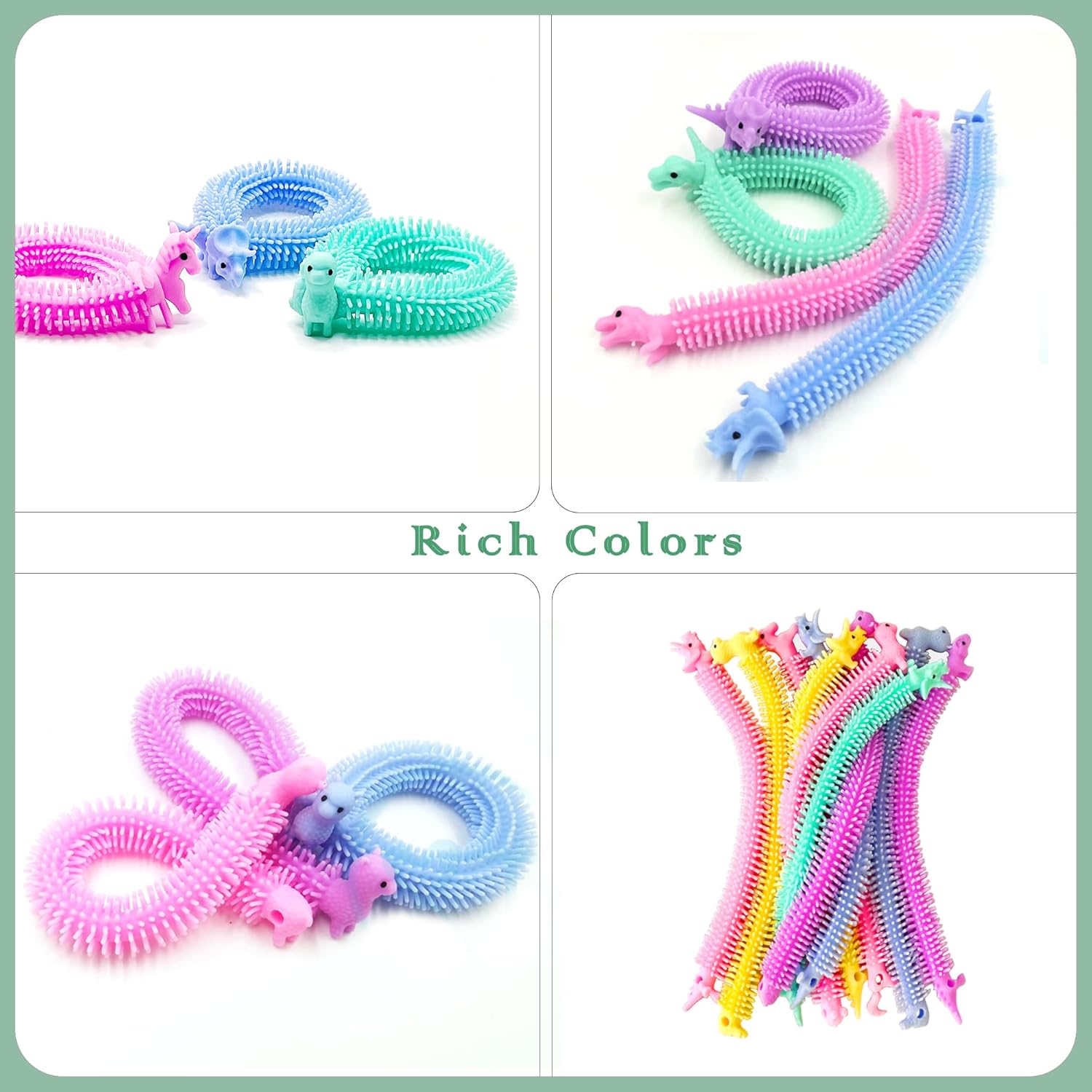 30 Pack Stretchy Strings Fidget Toys - Vibrant Sensory Toys for Kids and Adults Stress Relief