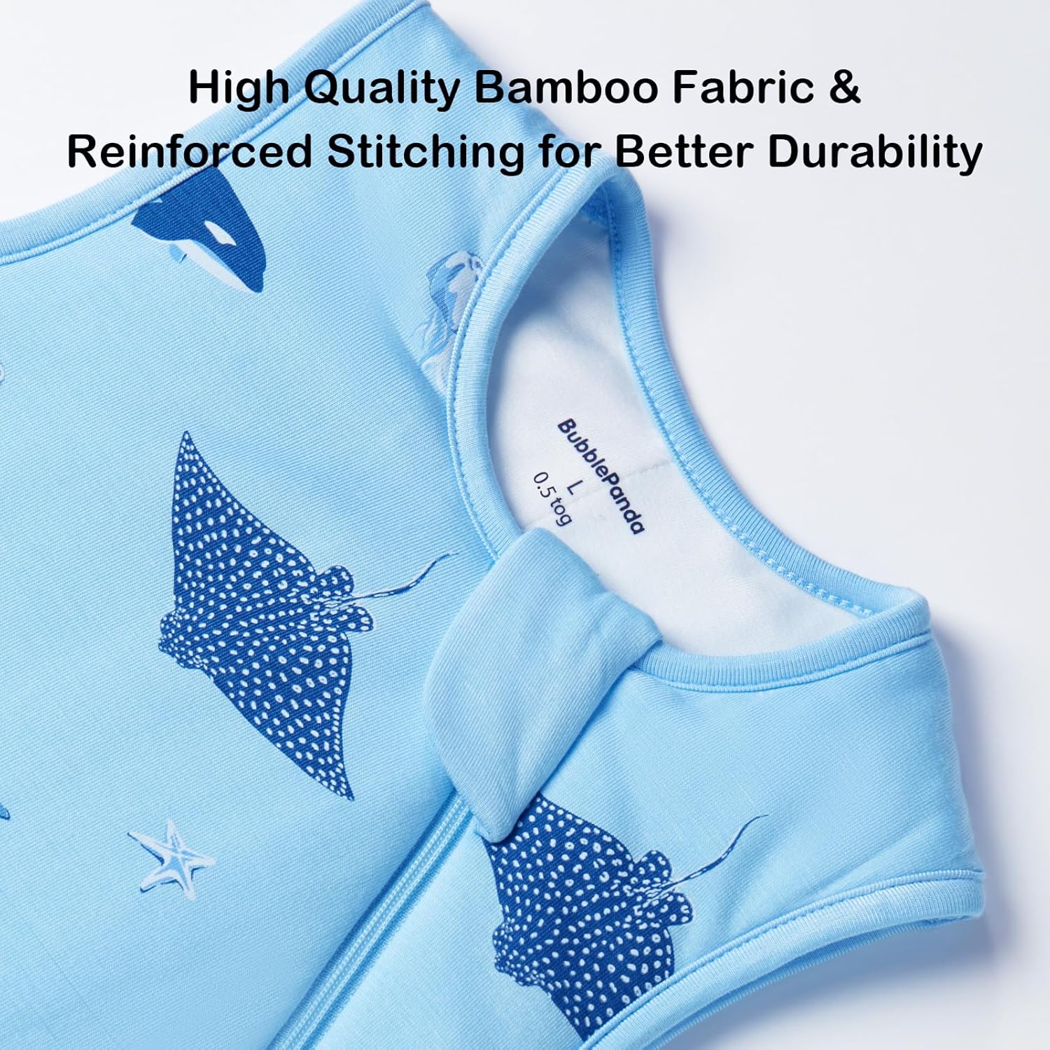 BubblePanda Rayon Made from Bamboo Sleep Sack 18-24 Months 0.5 Tog Soft Lightweight Toddler Sleep