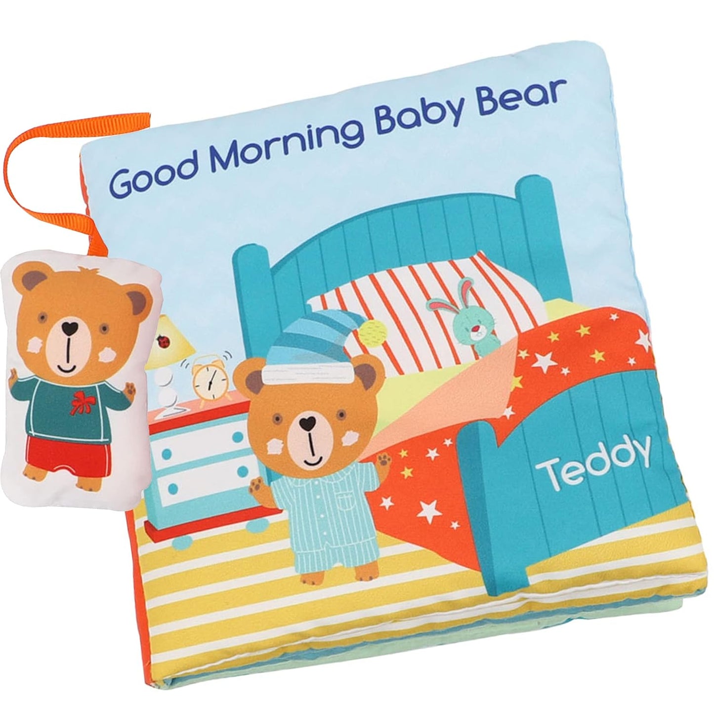 Teddy Bear Baby Toy Cloth Crinkle Books for Babies Infant Toddler, Soft Toys 0-6-12 Months Activity