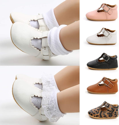 SOFMUO Baby Boys Girls High Top Ankle PU Leather Sneakers Soft Rubber Sole Infant Moccasins Newborn