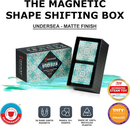 SHASHIBO Shape Shifting Box - Award-Winning, Patented Fidget Cube w/ 36 Rare Earth Magnets