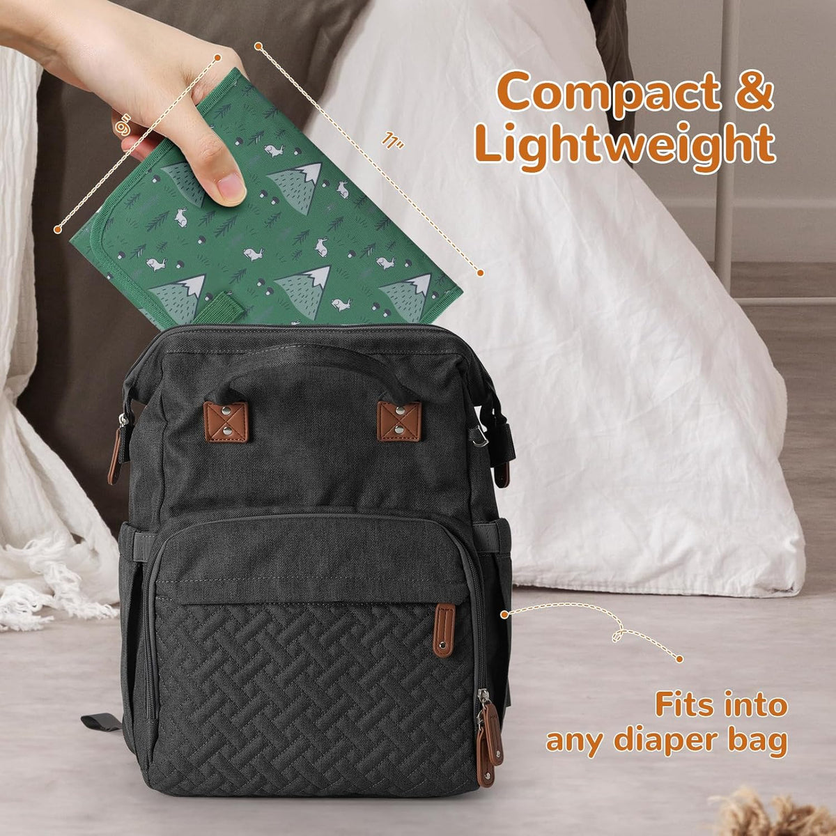 Portable Diaper Changing Pad, Waterproof Baby Changing Mat, Foldable Travel Baby Changing Station
