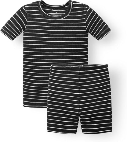AVAUMA Stripe Pattern Baby Boys Girls Pajama Set Kids Toddler Snug fit Ribbed Sleepwear pjs for