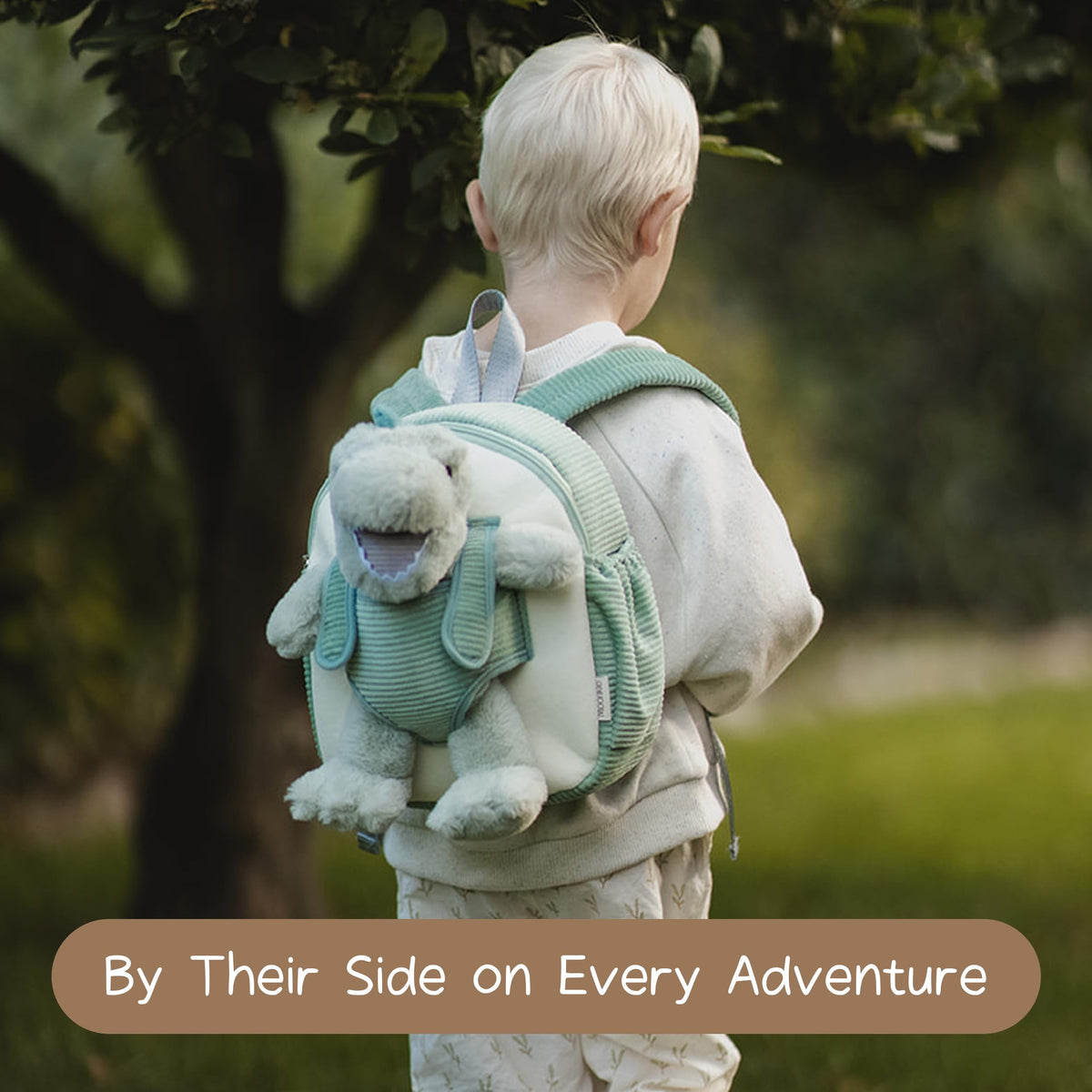 Moonkie Hug & Go Dinosaur Toddler Backpack – Soft Plush Bag with Take-Along Toy for Boys Aged 2–4 |