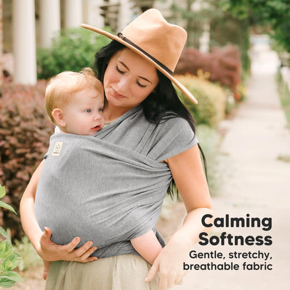 KeaBabies Baby Wrap Carrier, All in 1 Original Baby Carrier (Classic Gray)