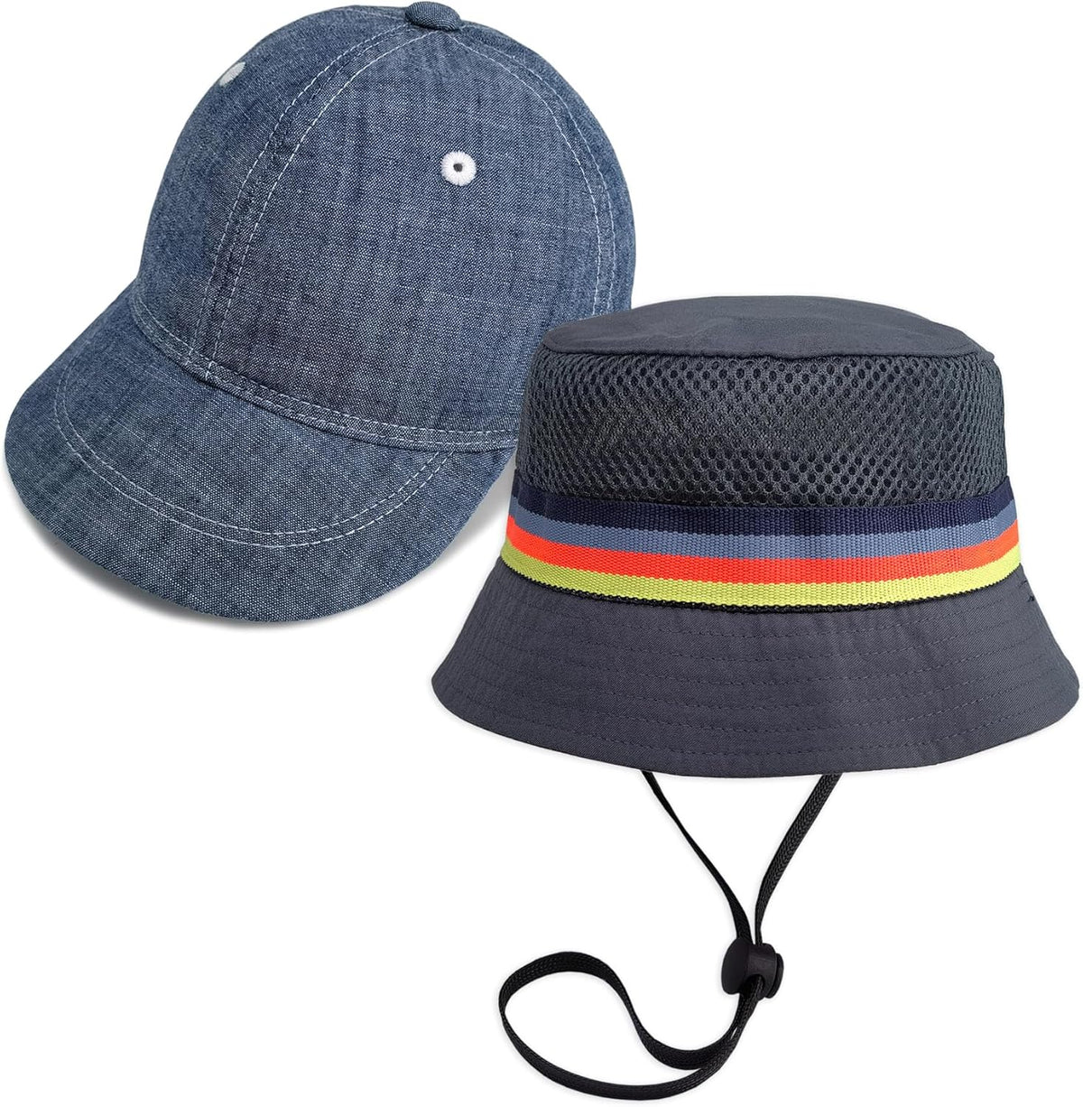 Keepersheep Baby Baseball Cap Infant Sun Hat, Cotton Knit with Soft Brim, Adjustable Soft Newborn