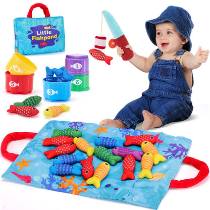 hahaland Montessori Toys for 1 Year Old Boy Girl Birthday Gift-Fishing Game