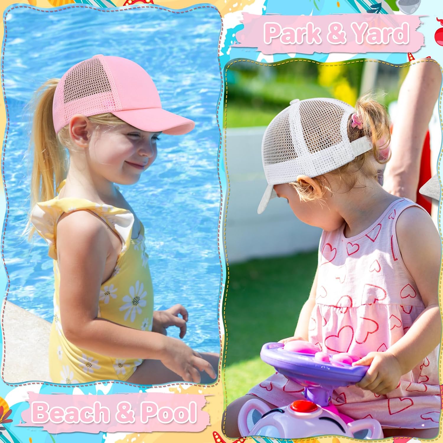 qikqik Baby Baseball Cap Toddler Baseball Hat with Mesh Infant Sun Hat UPF 50+ Baby Ball Cap