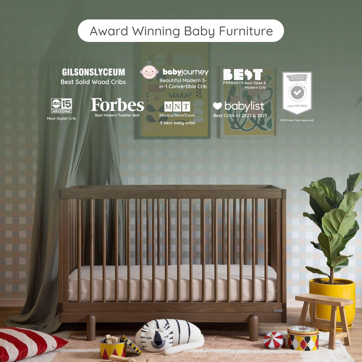 dadada Baby Bliss 4 in 1 Convertible Crib to Toddler Bed & Floor Bed – Made in Italy, GREENGUARD