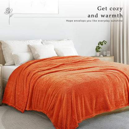Exclusivo Mezcla King Size Flannel Fleece Blanket, Super Soft Velvet Plush Bed Blanket, Fuzzy Cozy