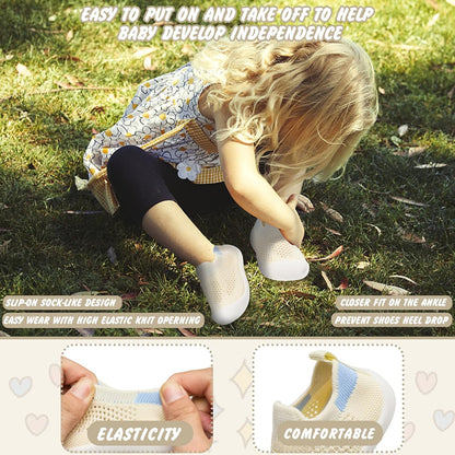 Charrost Toddler Baby Girl Boy First Walking Shoes Checkered Sneakers Sizes 3/4/5/6/7/8T. Soft