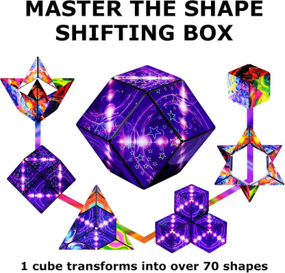 SHASHIBO Shape Shifting Box - Award-Winning, Patented Fidget Cube w/ 36 Rare Earth Magnets