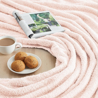 CYMULA Pink Soft Throw Blanket Twin Size Pink 60x80 inches - Lightweight Plush Fuzzy Fluffy Warm