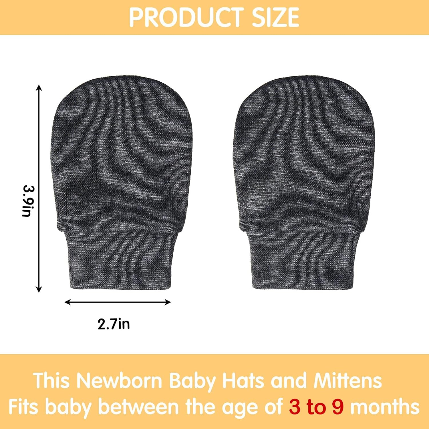 Geyoga 6 Pairs Newborn Baby Mittens No Scratch Gloves Infant Toddler Anti Scratch Essentials Unisex