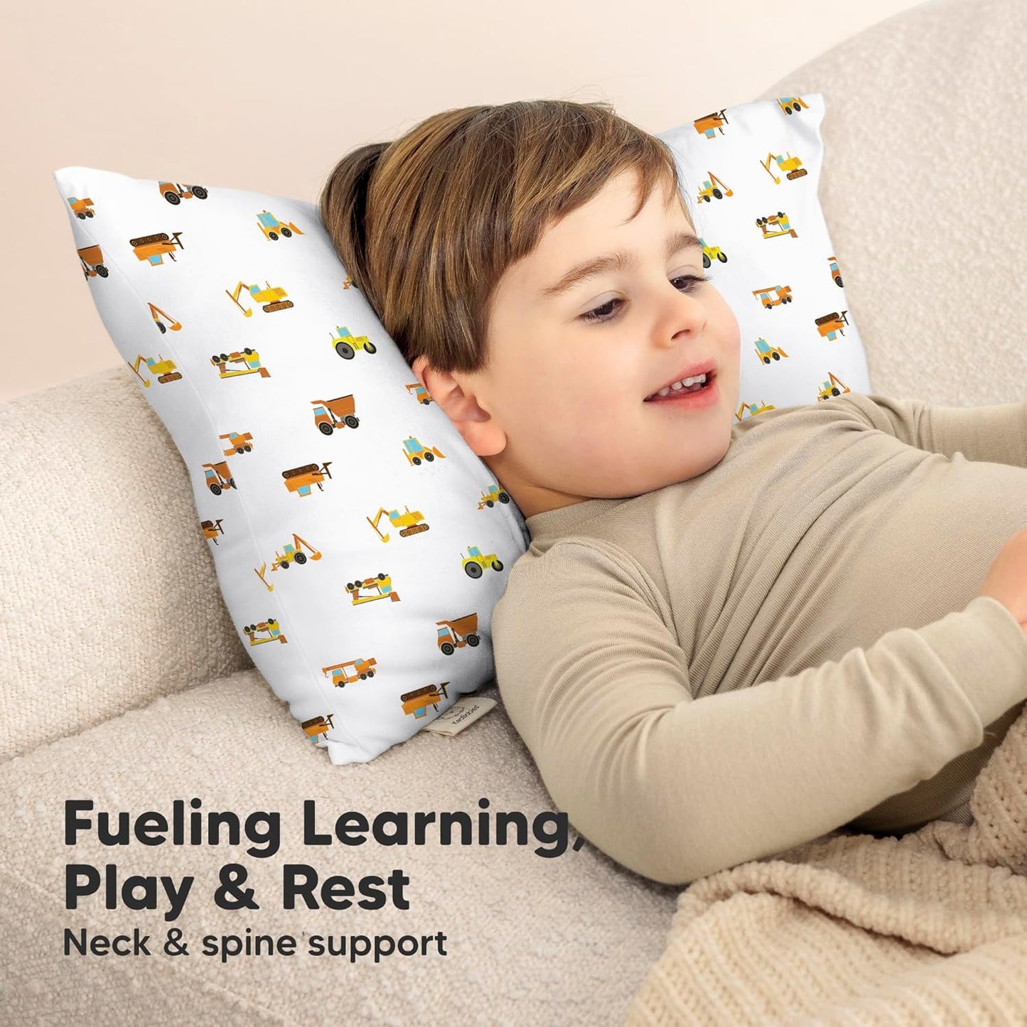 Toddler Pillow with Pillowcase - 13x18 My Little Cuddly Pillow, Viscose Derived From Bamboo Nursery