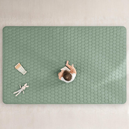 Comfy Cubs Rectangle Kids Play Mat - Large 60 x 96 inches Soft Quilted Baby Floor Mat with Non-Slip