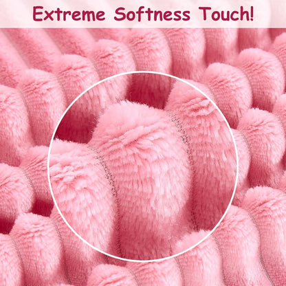 Soft Fleece Baby Blanket Ultra Cozy Pink Baby Blankets for Girls Warm and Lightweight Infant