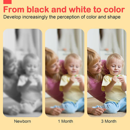 URMYWO Black and White Baby Toys, Tummy Time High Contrast Newborn Toys 0-3 Months, Soft Baby Book