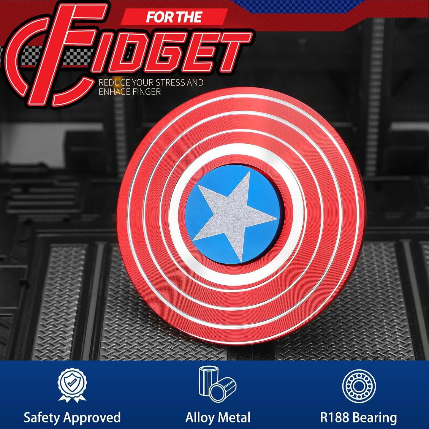 Cool Mini Hammer Fidget Spinner Transform Fingetip Spinner Metal for Kids Adults, Sensory Fidget