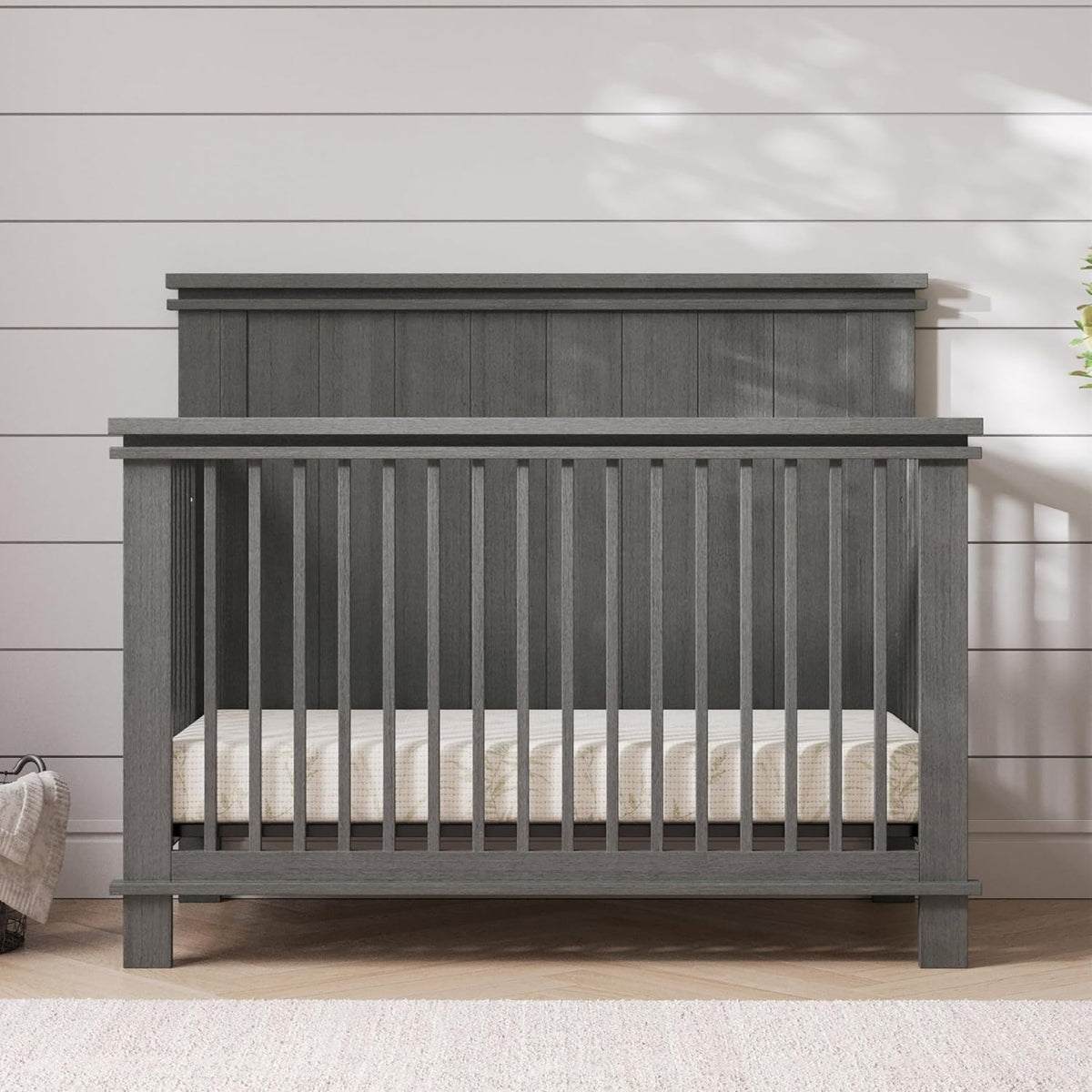 Child Craft Denman 4-in-1 Convertible Crib, Baby Crib Converts to Day Bed, Toddler Bed and Full