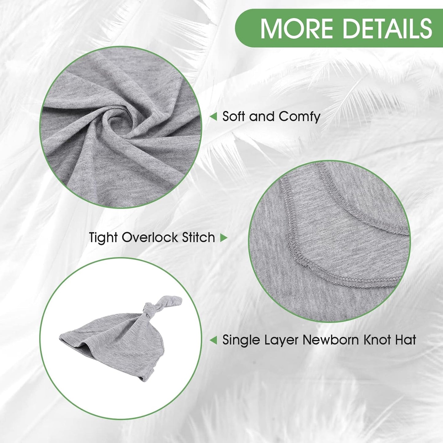 iEvolve Cotton Knitted Baby Swaddle Blanket with Hat Headband Set Newborn Swaddle Wrap Receiving