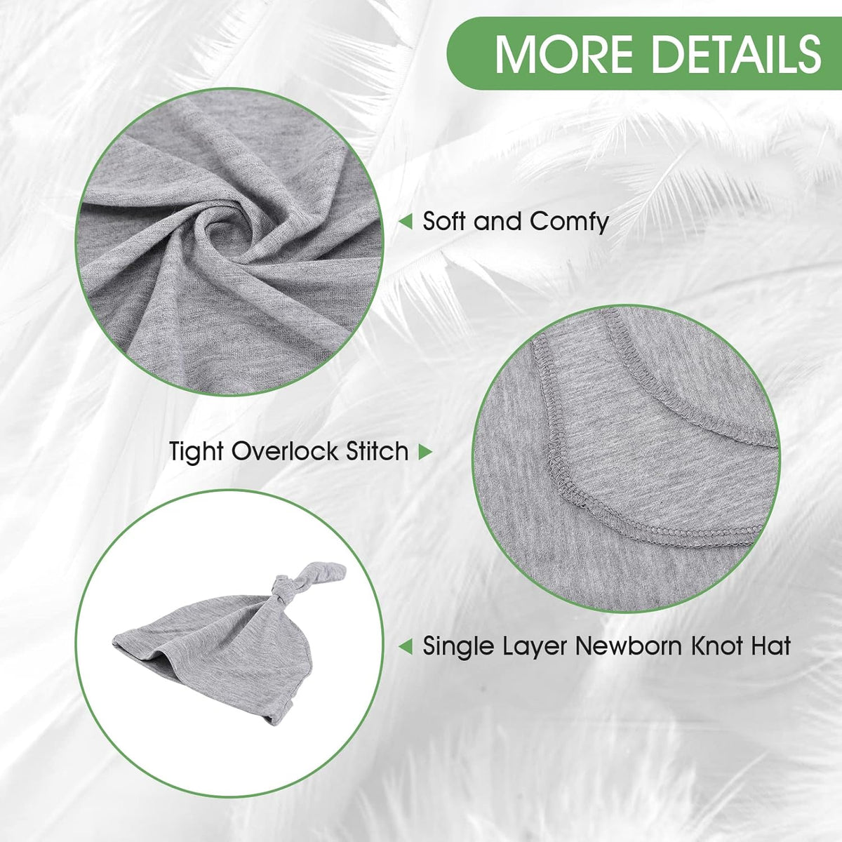 iEvolve Cotton Knitted Baby Swaddle Blanket with Hat Headband Set Newborn Swaddle Wrap Receiving