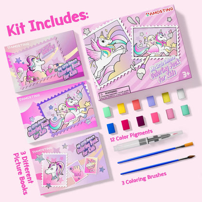 Paint with Water Unicorn Coloring Books for Toddlers,Water Color Paint Set for Teens, Arts and