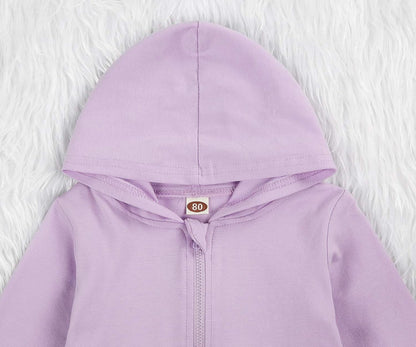 Imcute Baby Zip Up Hoodie, Unisex inflant Toddler Long Sleeve Sweatshirts Lightweight Jacket Hooded