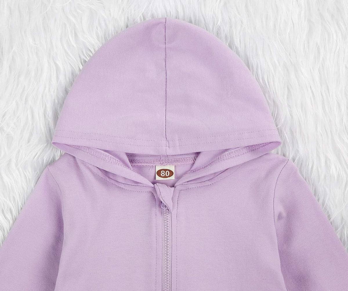 Imcute Baby Zip Up Hoodie, Unisex inflant Toddler Long Sleeve Sweatshirts Lightweight Jacket Hooded
