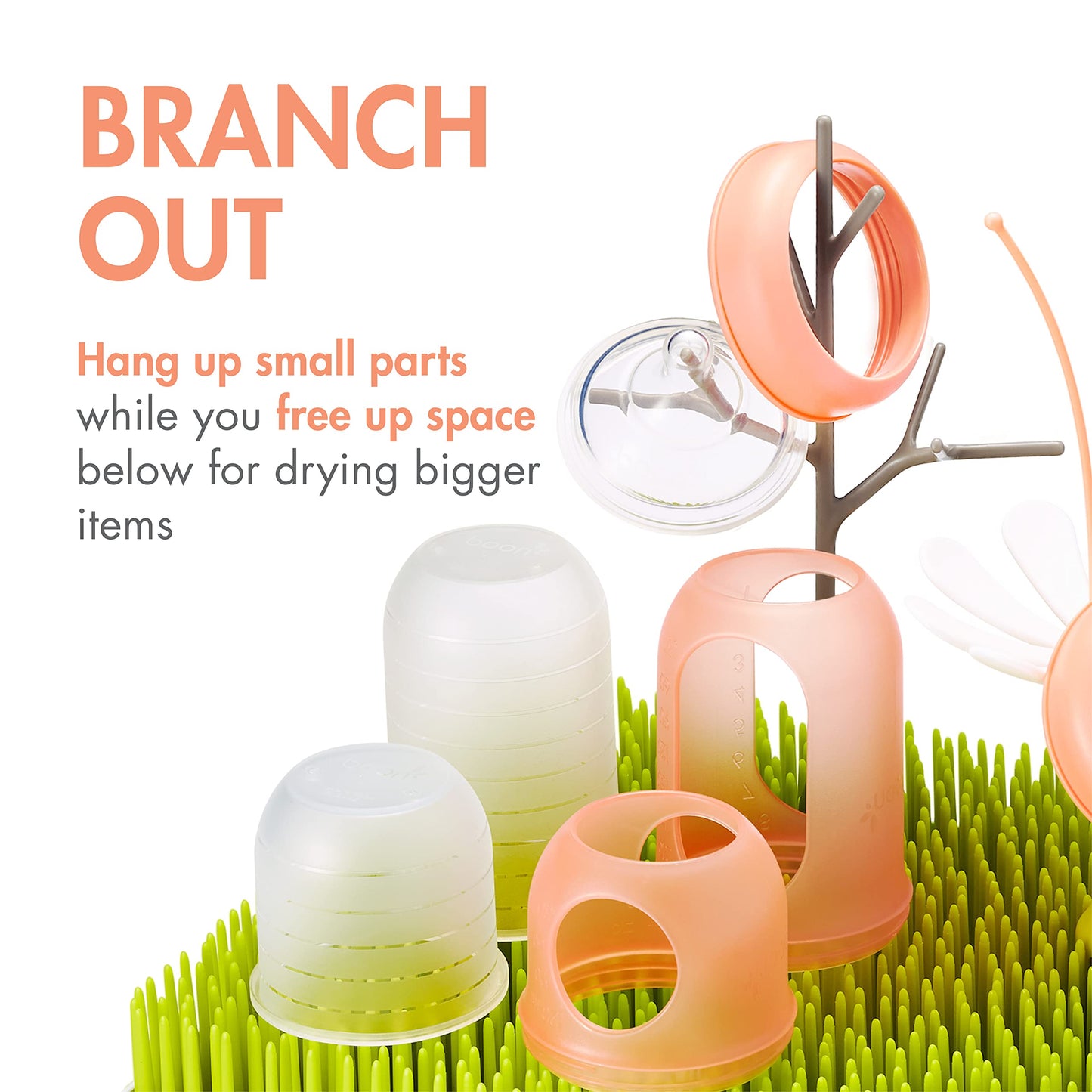 Boon Lawn Countertop Baby Bottle Drying Rack Bundle - Includes Lawn, Twig, and Stem Baby