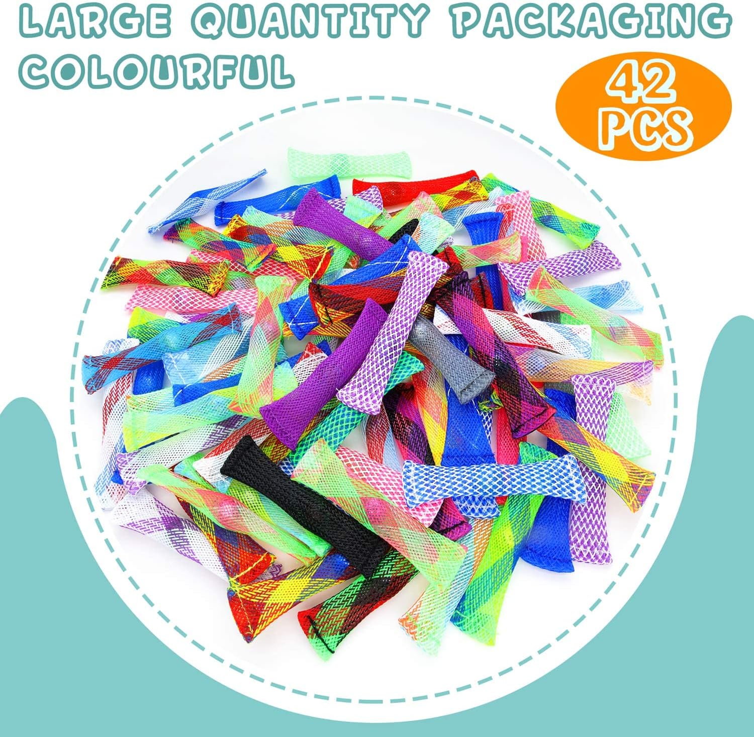 42 Pack Mixed Color Marble Mesh Fidget Toys,FIDGET TOY Stress Relieve toy, Focus Enhance, Marble