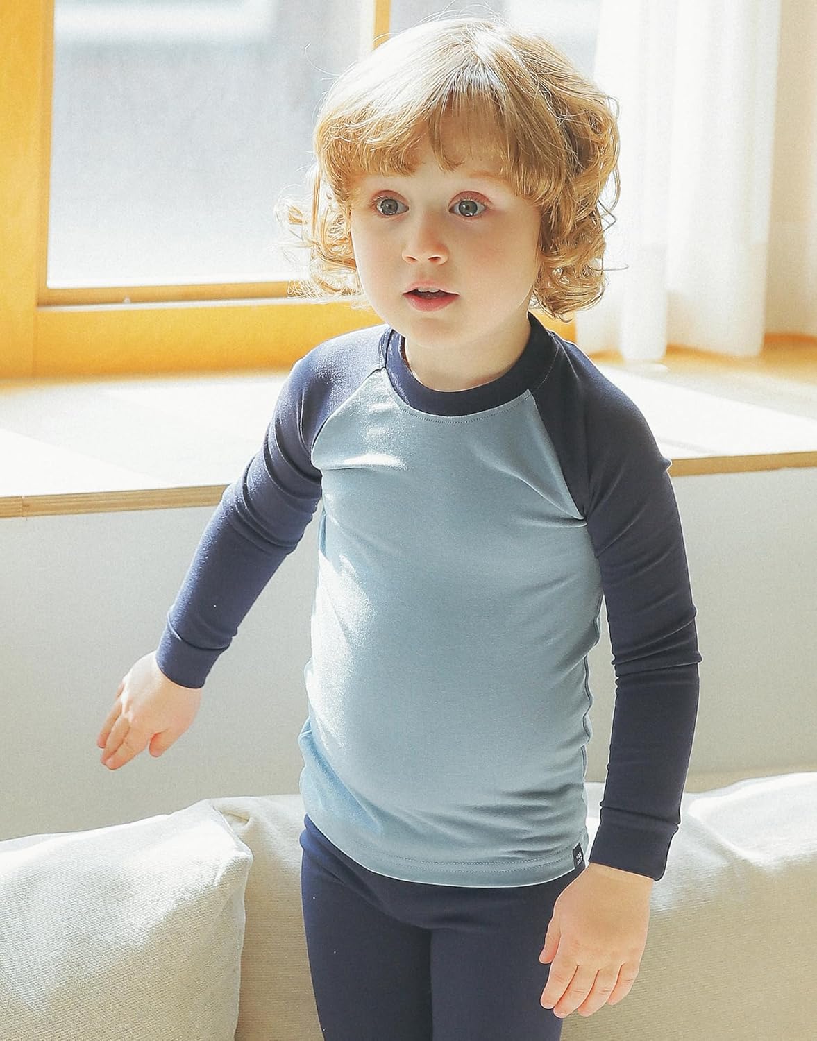 VAENAIT 6M-12Y Toddler Toddler Kids Toddler Girls Boys Soft Comfy Modal Tencel Solid Raglan