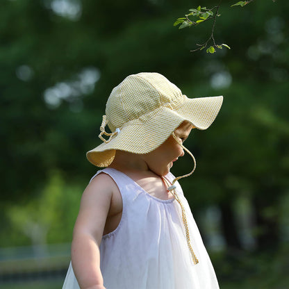 Baby & Toddler Wide Brim Sun Hats UPF 50+ Sun Protection Bucket Cap Cute Adjustable Hat in