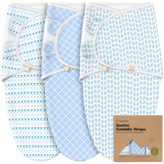 KeaBabies 3-Pack Organic Baby Swaddle Sleep Sacks - Swaddles for Newborns, Infant 0-3 Months, Baby