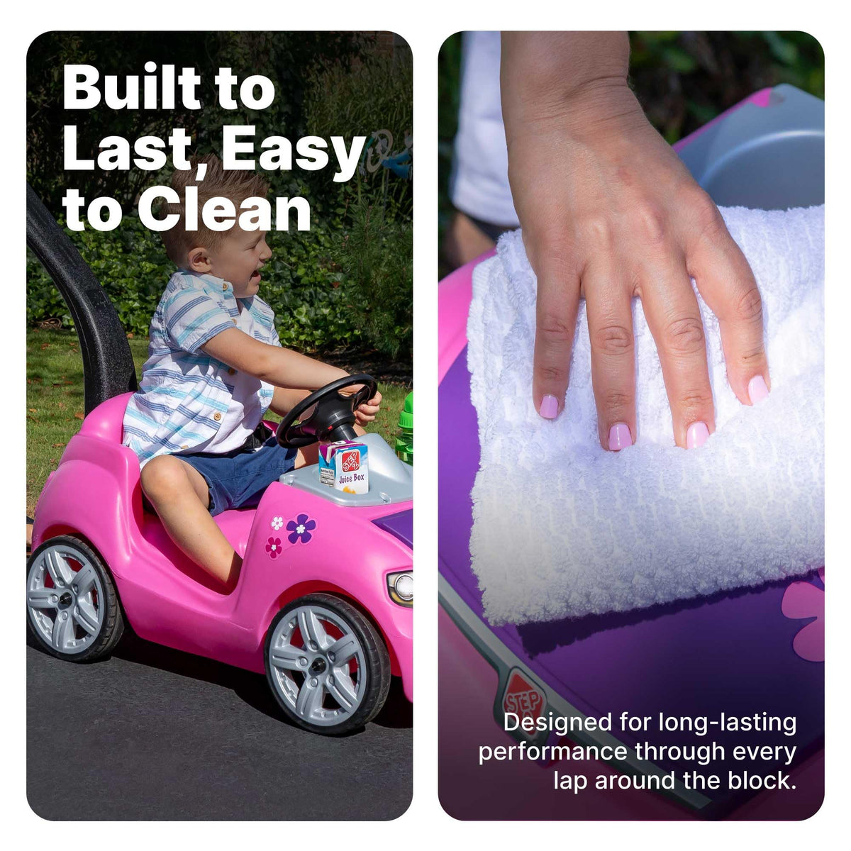 Step2 Whisper Ride II Kids Push Cars, Ride On Car, Seat Belt, Horn, Toddlers Ages 1.5 – 4 Years