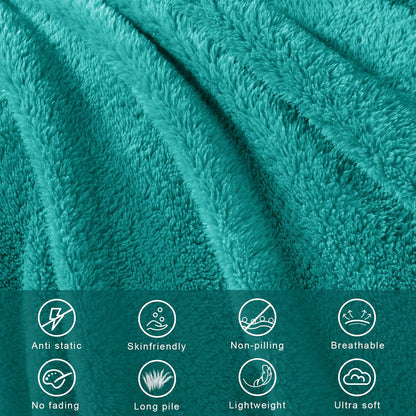 Exclusivo Mezcla Soft Fleece Throw Blanket for Couch, Super Soft Velvet Plush Bed Blanket, Fuzzy
