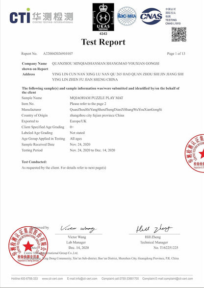 MQIAOHAM® 18 Pieces Puzzle Play Mats, Soft Baby Play Mat, Kids Interlocking Foam Floor Tiles