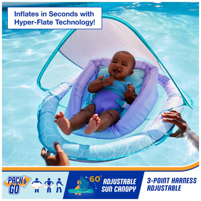 SwimWays Infant Spring Float with Canopy for Kids 3-9 Months