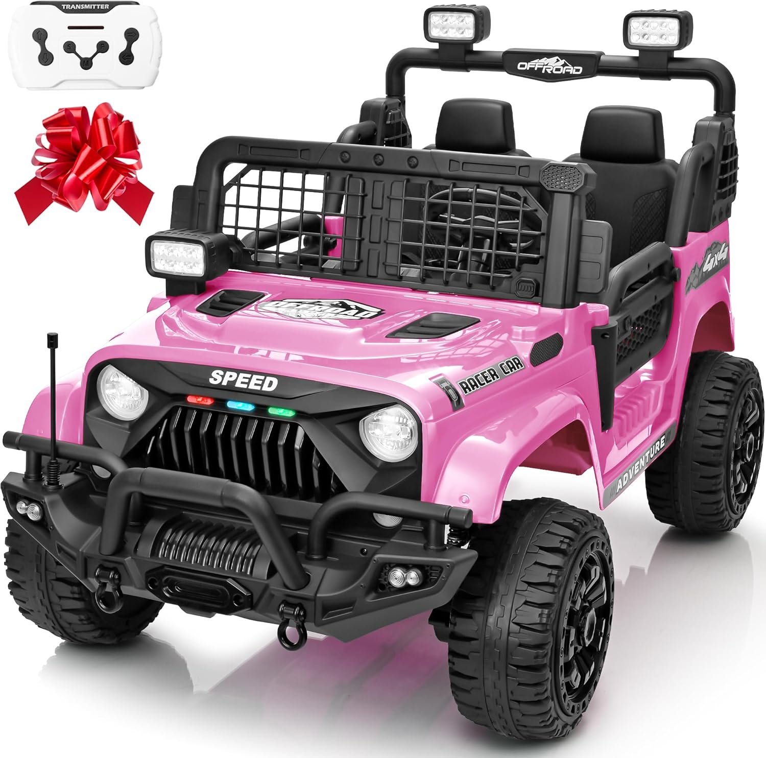 2 Seater Ride On Car Truck with Remote Control XL, Kids 24V Battery Powered Electric Vihicle w/21