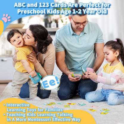 Toddler Toys Bilingual English and Spanish Talking Flash Cards for 1 2 3 4 5 6 Year Old Boys and
