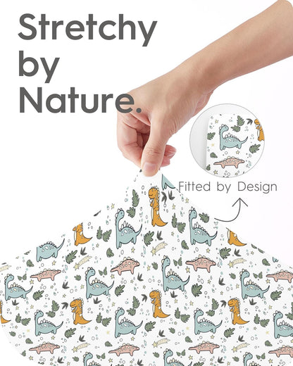Pack and Play Sheets Fitted, Ultra Soft Mini Crib Sheets Boy, Neutral Pack N Play Mattress Sheets
