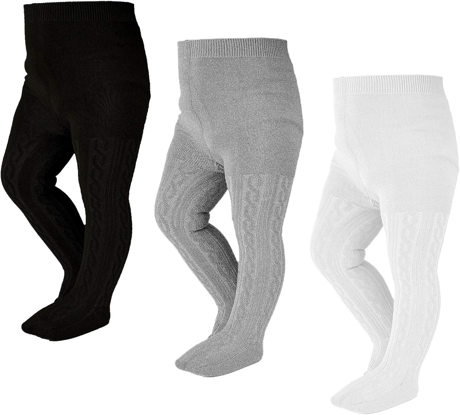 EPEIUS Baby Girl Tights Thick Cable Knit Leggings Stockings Cotton Pantyhose for Newborn Infant