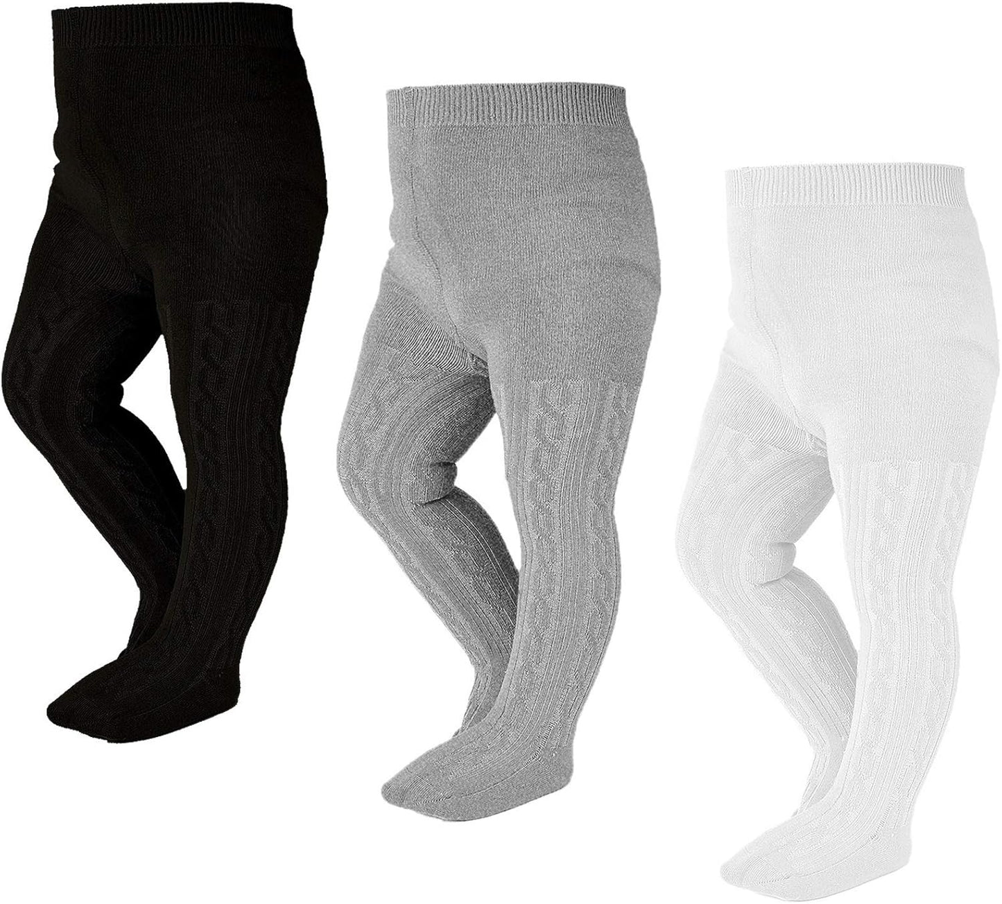 EPEIUS Baby Girl Tights Thick Cable Knit Leggings Stockings Cotton Pantyhose for Newborn Infant