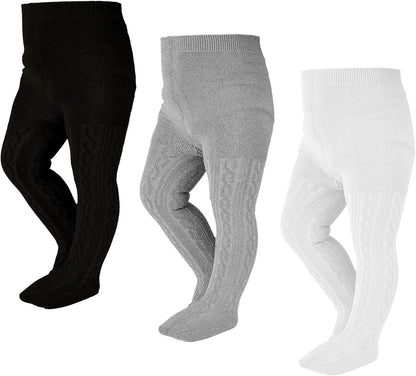 EPEIUS Baby Girl Tights Thick Cable Knit Leggings Stockings Cotton Pantyhose for Newborn Infant