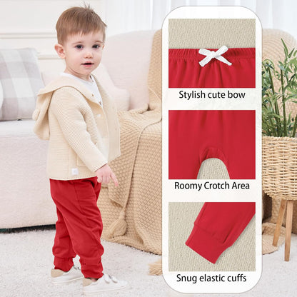 DREAM BUS Pack of 3 Toddler Jogger Pants with Pocket Toddler Boy Sweatpants Baby Boy Pants Infant
