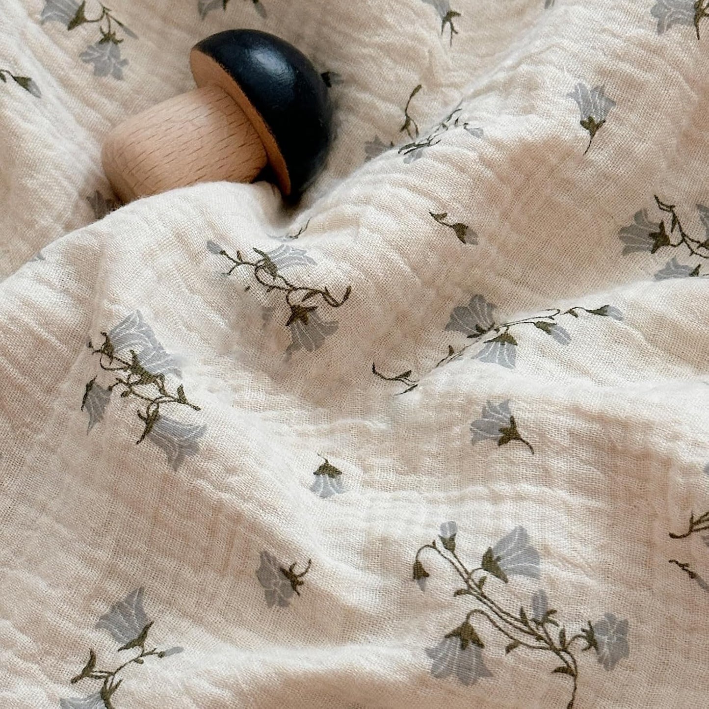 BuLuTu Cute Floral Toddler Pillowcase Cotton Muslin Kids Pillow Case with Enveloped Closure Soft