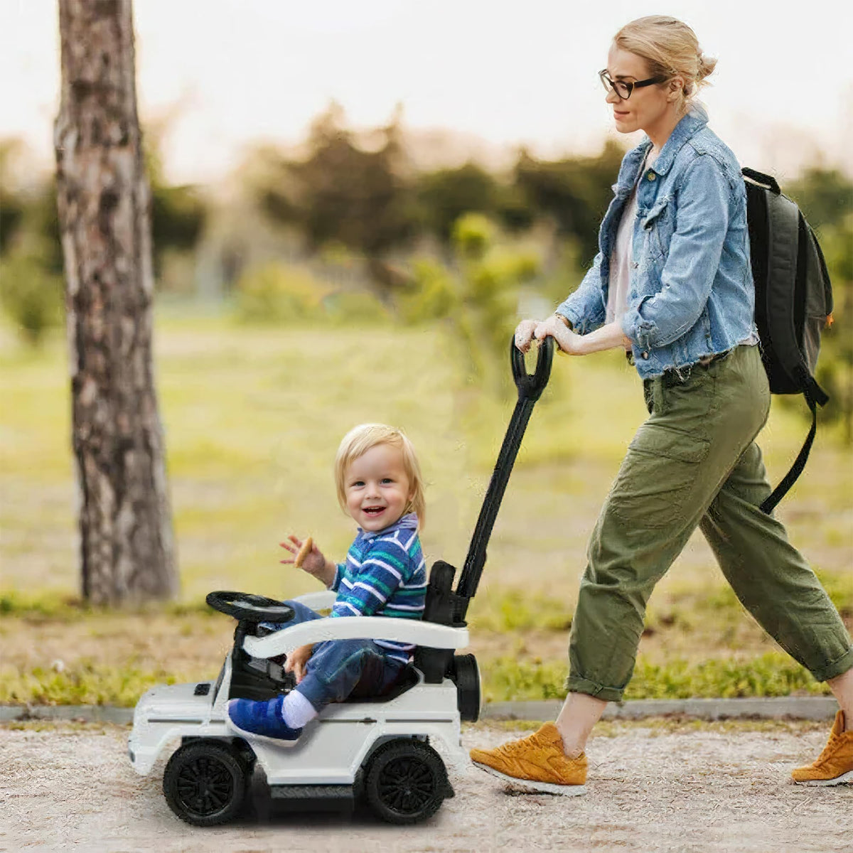Best Ride On Cars Kids Outdoor Stroller Mercedes G-Wagon for Toddlers 1 to 3 Years Old with Music