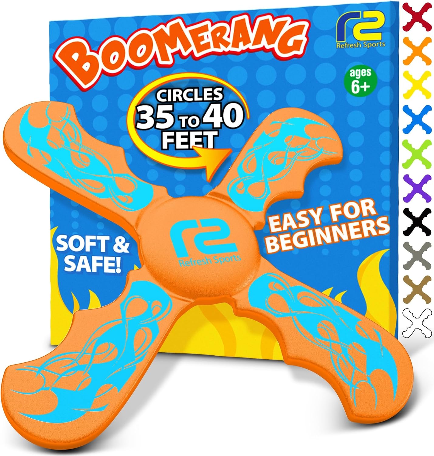Refresh Sports Soft Boomerang - Best Gifts for Boys & Girls - Fun Kid Stocking Stuffers & Holiday