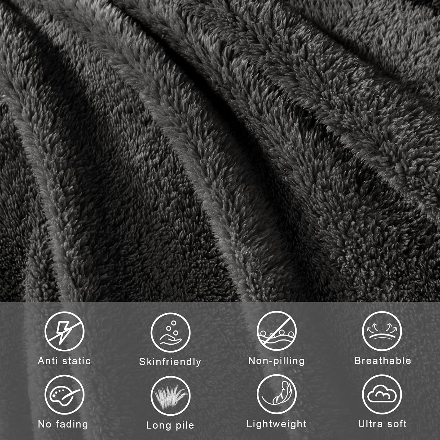 Exclusivo Mezcla Twin Size Flannel Fleece Blanket, Super Soft Velvet Plush Bed Blanket, Fuzzy Cozy
