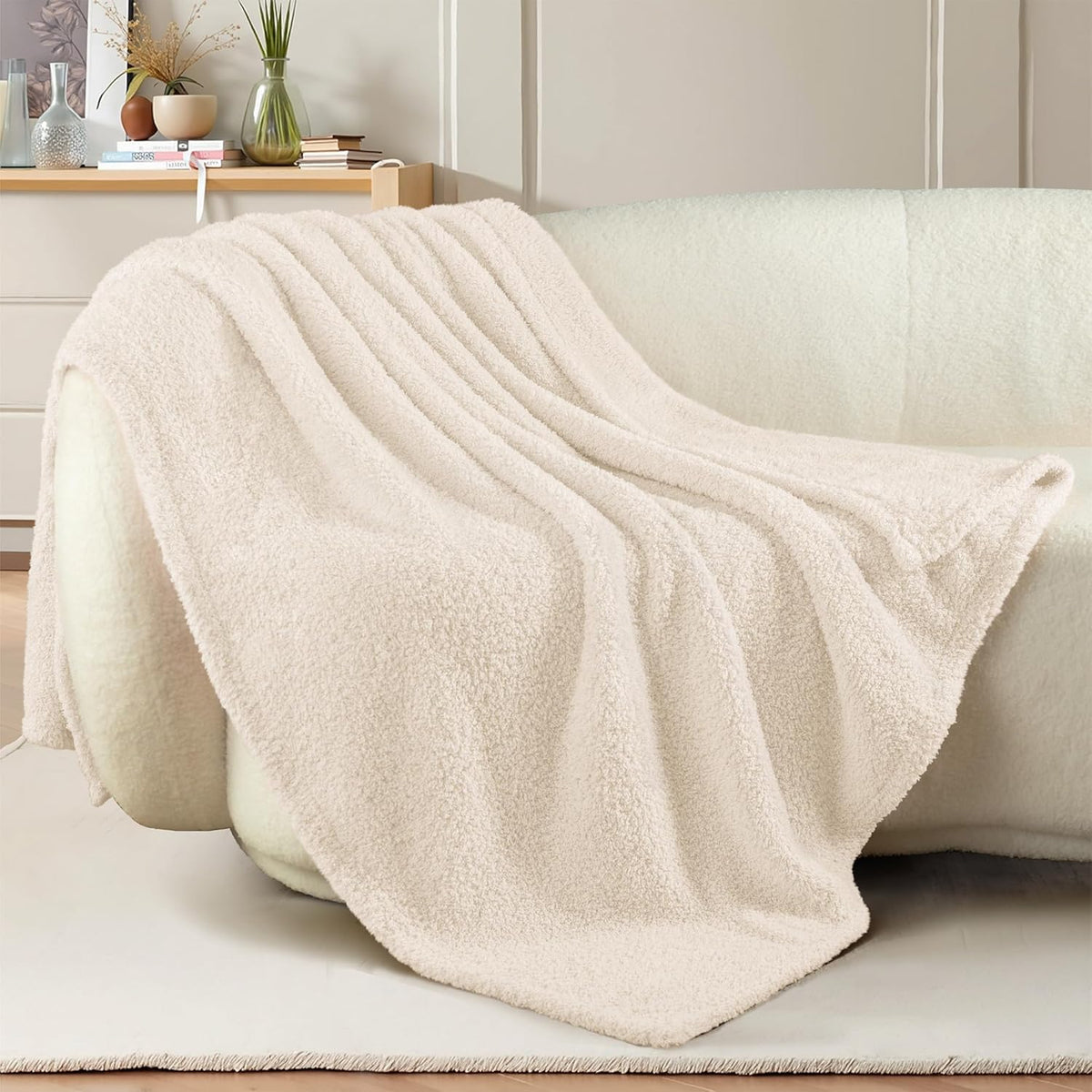 Exclusivo Mezcla Fleece Throw Blanket for Couch Sofa, Soft Warm and Fluffy Blankets for Women Men